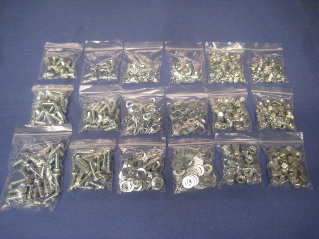 Complete UNF Nut & Bolt Set For MG Midget – High Tensile Zinc Plated (Made In UK)