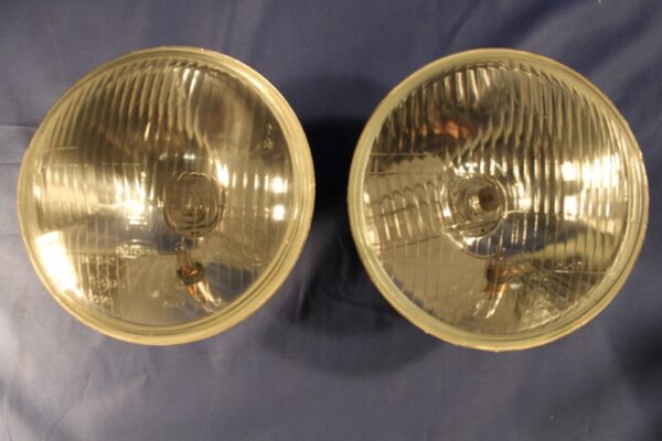 MGE203 MGB 1275 MIDGET PAIR WIPAC LEFT HAND DRIVE HALOGEN HEAD LAMPS CHROME BUMPER