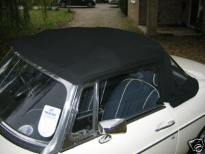 MGB HZA5123 VINYL HOOD WITH HEADER RAIL ZIP WINDOW