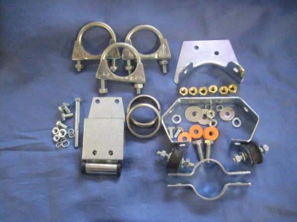 GEK1004KIT  3 PART MGB ROADSTER & GT EXHAUST FITTING KIT 1970-1974 CHROME BUMPER