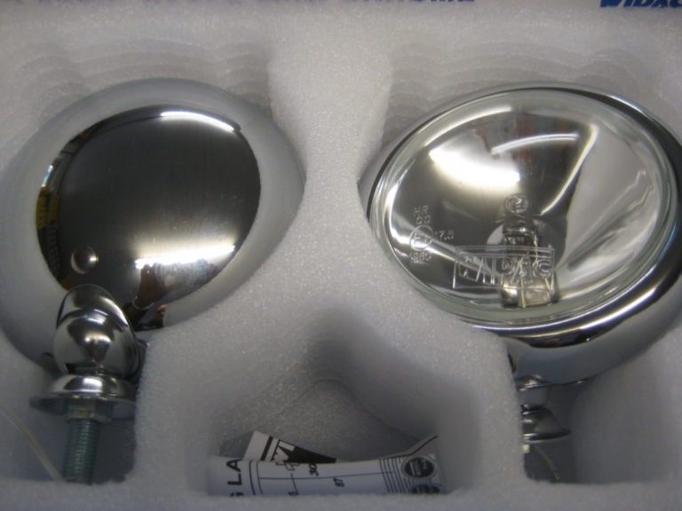 PAIR WIPAC 5" CLASSIC MINI STYLE CHROME DRIVING LAMPS The MGB Hive