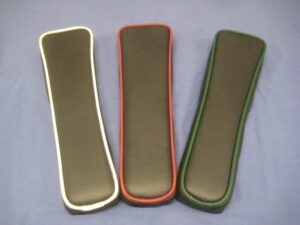 X3A2915A MGB CONSOLE ARMREST BLACK VINYL WITH COLOUR PIPING